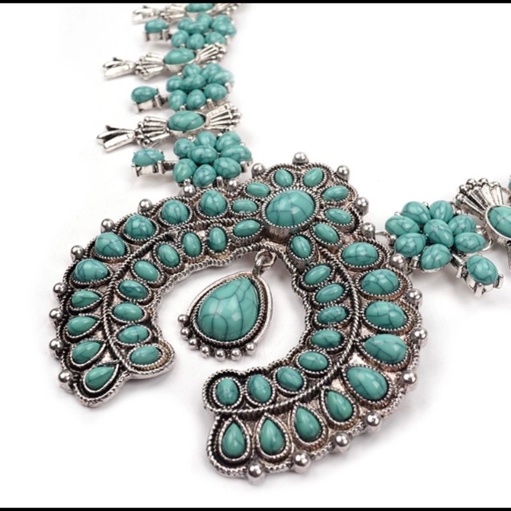 RESTOCKING- Squash Blossom Necklace - Picture 2 of 8